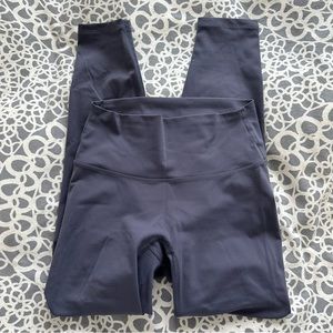 PURPLE-GREY 7/8 HIGH WAISTED SEAMLESS LEGGINGS